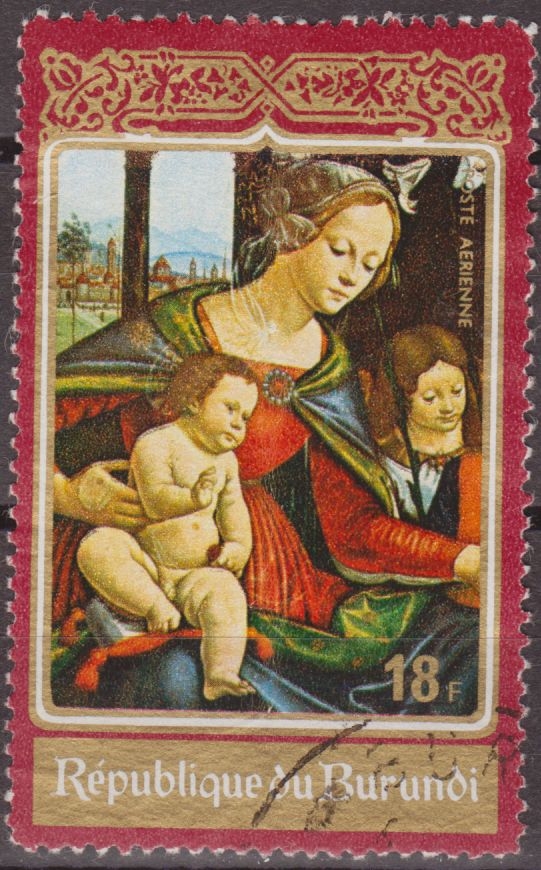 Burundi 1972 Scott C165 Sello º Christmas Madonna & Child de Sebastiano Mainardi 18F